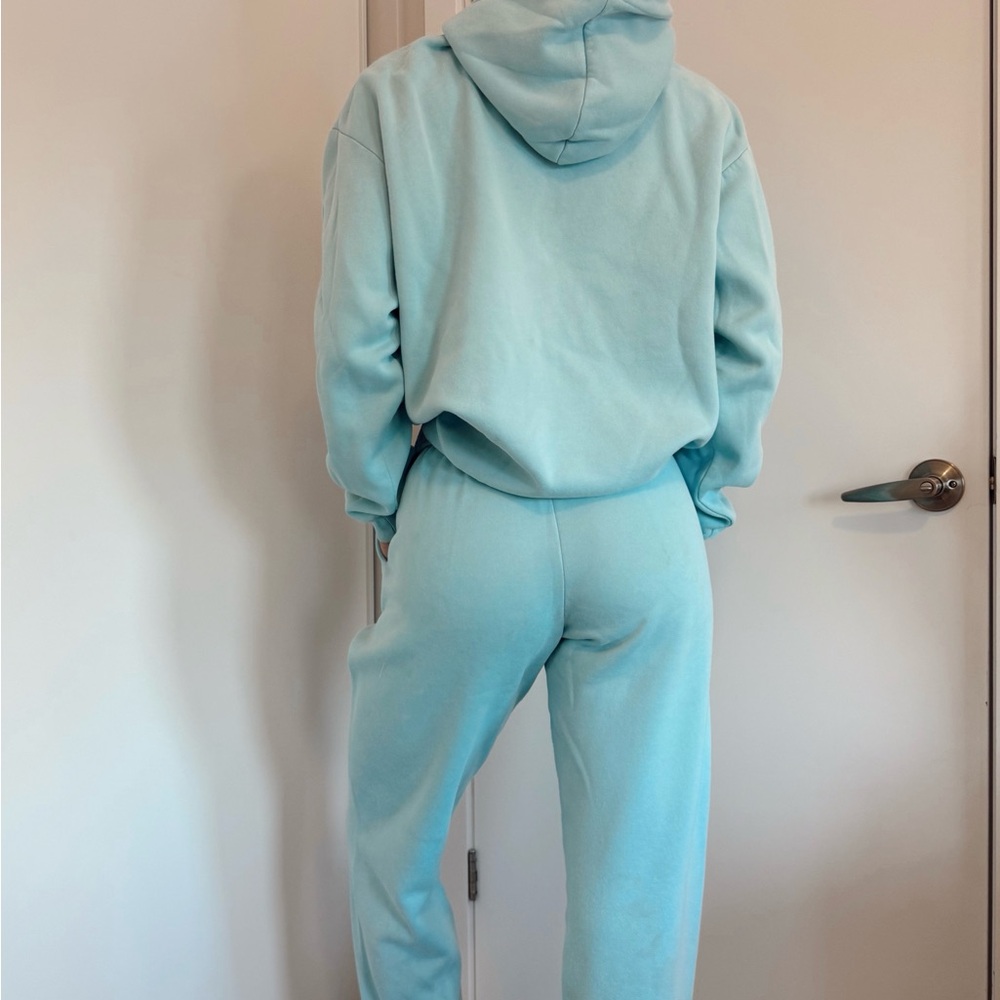Women's Light Blue Hoodie and Sweatpants Set - Picture 2 of 2